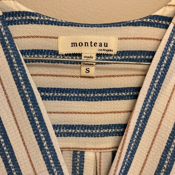 Striped tie-front blouse - Picture 4 of 4